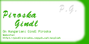 piroska gindl business card